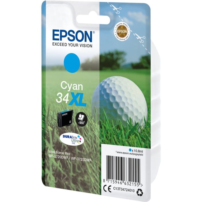 EPSON Singlepack Cyan 34XL DURABrite Ultra Ink 1