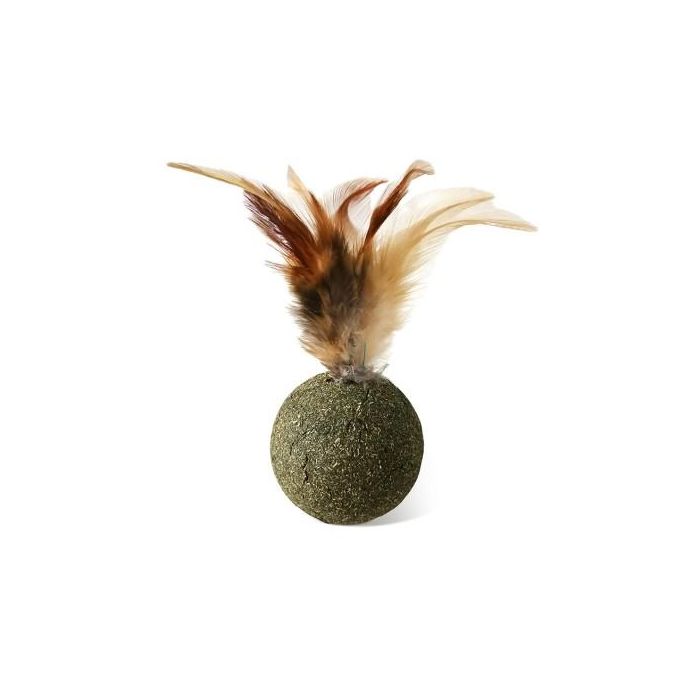 Nayeco Pelota De Catnip Con Pluma 4,2 cm 3 Unidades