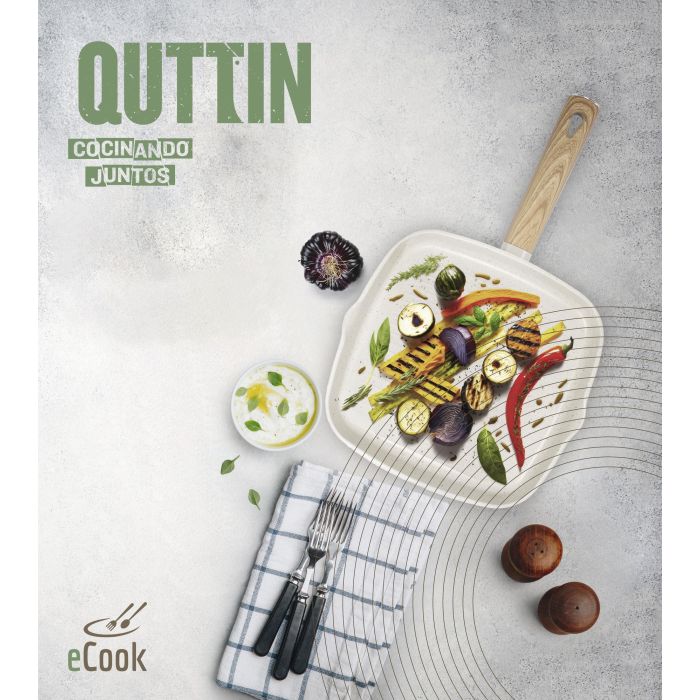 Sartén Asadora Ecook Quttin 28x28 cm (6 Unidades) 1 Sartén Asadora Ecook Quttin 28x28 cm (6 Unidades) 1