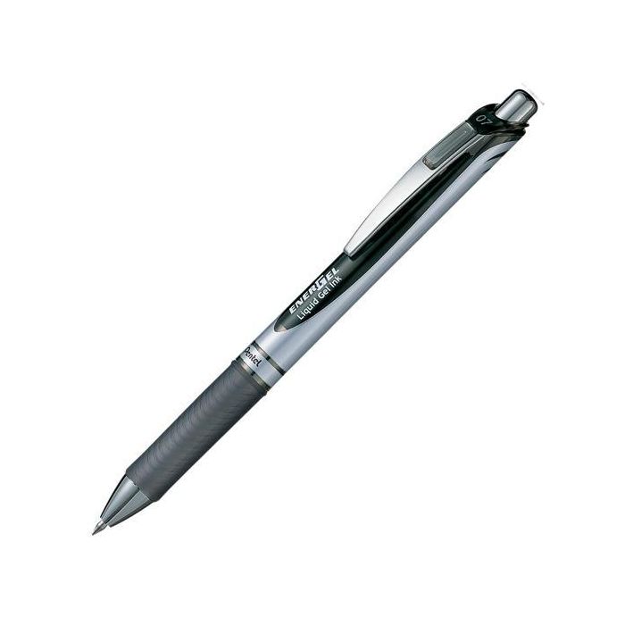 Pentel Bolígrafo Energel Retráctil Punta 0.7 mm Negro -12U- Pentel Bolígrafo Energel Retráctil Punta 0.7 mm Negro -12U-