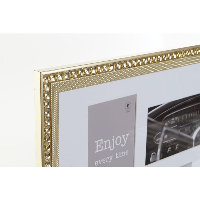 DKD Home Decor Marco Multifoto Tradicional Dorado Plateado para 6 fotos de Cristal y PS, 53x39 cm, Colección Diamonds, Pack de 4 1 DKD Home Decor Marco Multifoto Tradicional Dorado Plateado para 6 fotos de Cristal y PS, 53x39 cm, Colección Diamonds, Pack de 4 1