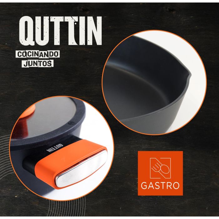 Cacerola con tapa 24 cm Quttin Gastro (6 Unidades) 3 Cacerola con tapa 24 cm Quttin Gastro (6 Unidades) 3