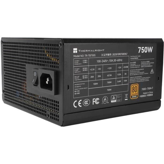 Thermalright TB750S THE0814256016421 Fuente de alimentación para PC 750W 80+ Bronze No modular ATX 3.0 PCI-E Gen5 Negro 2 Thermalright TB750S THE0814256016421 Fuente de alimentación para PC 750W 80+ Bronze No modular ATX 3.0 PCI-E Gen5 Negro 2