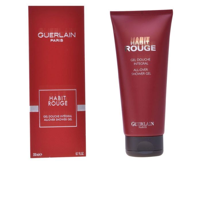 Guerlain Habit Rouge Gel de Ducha para Hombre, Tonificante y Refrescante, para Todo Tipo de Pieles, 200 ml
