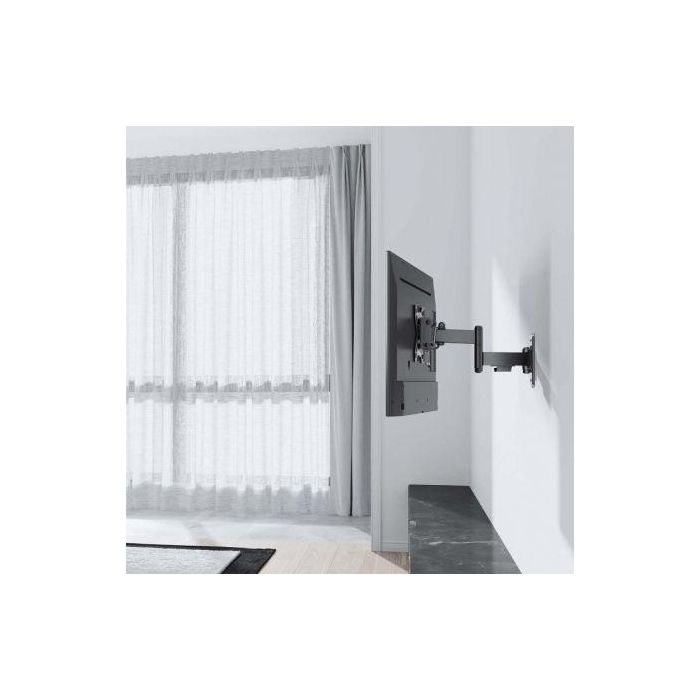 Aisens Soporte de Pared Giratorio Inclinable Nivelable para Monitores y TV de 13-32 Pulgadas hasta 20kg WT32TSR-381 Negro