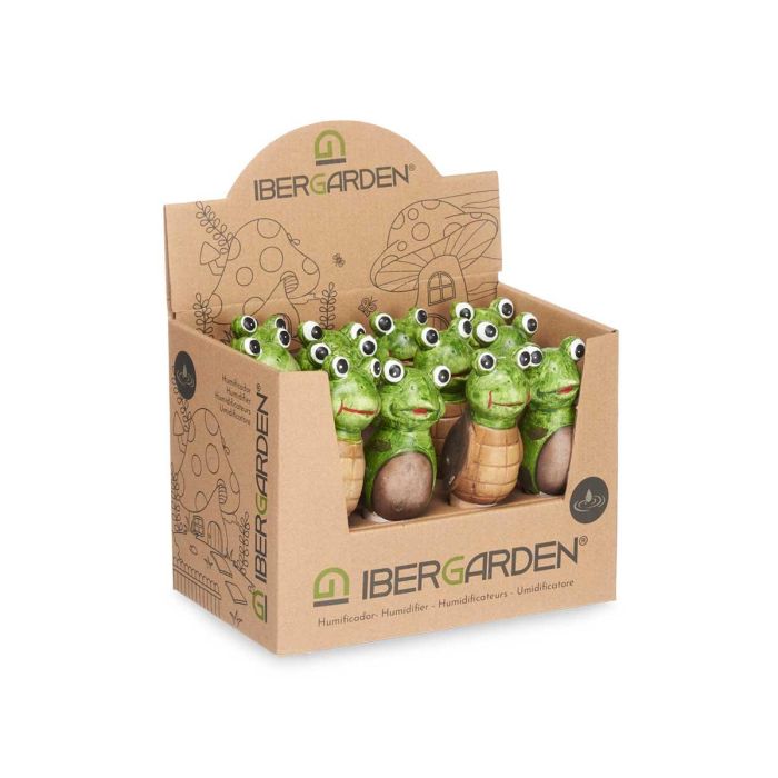 Ibergarden Humidificador Rana Tortuga Surtidos 4.5 x 16.5 x 4.5 cm Cerámica Verde/Marrón (Set de 48) 1
