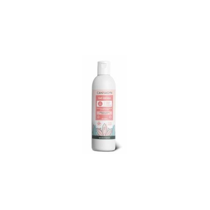 Cannagyn Gel Íntimo Bio 250 ml pH 5.5 con Aloe Vera y Cáñamo, Hidratante y Alivia Picores, Certificado Vegano y Cosmos Organic