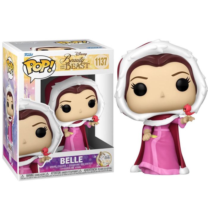 Funko Figura POP Disney La Bella y la Bestia Winter Belle Vinilo 9cm Caja Regalo