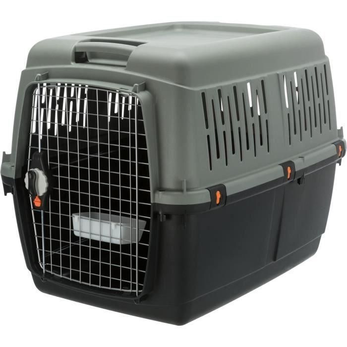 TRIXIE Caja de transporte Giona 5 - Reciclada - M: 60 × 61 × 81 cm - Antracita y gris verdoso 2