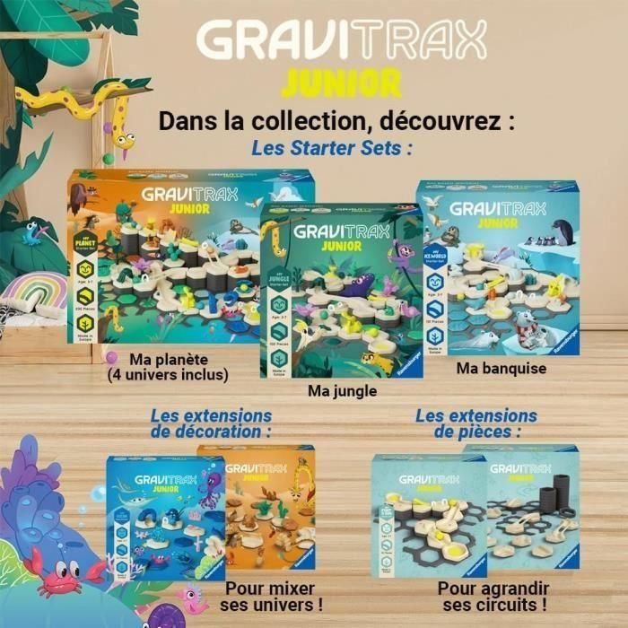 Gravitrax Junior - Starter Set My Jungle 97 piezas - Circuito de canicas - Juego de construcción creativo - Ravensburger - A partir de 3 años 5