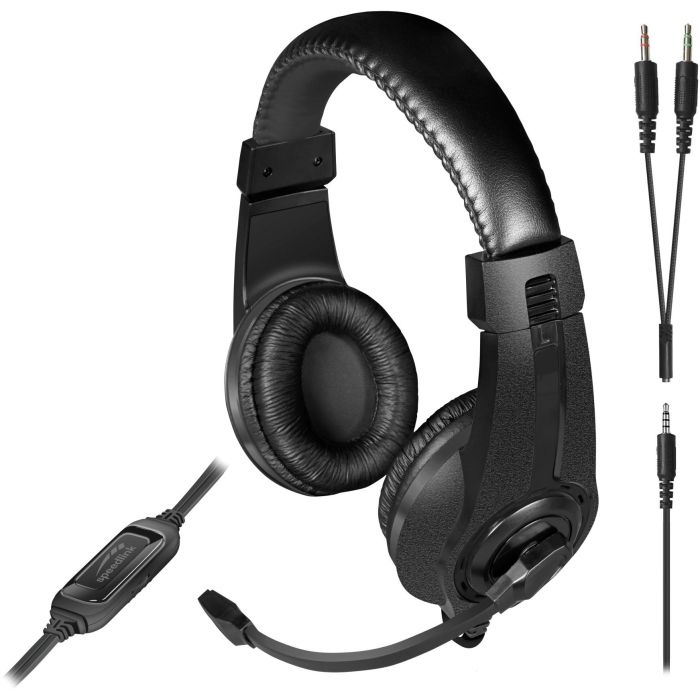 Speedlink LEGATOS Gaming Headset Alámbrico Negro para PC, PS5, PS4, Xbox, Switch – Auriculares Supraaurales con Micrófono y Sonido Nítido
