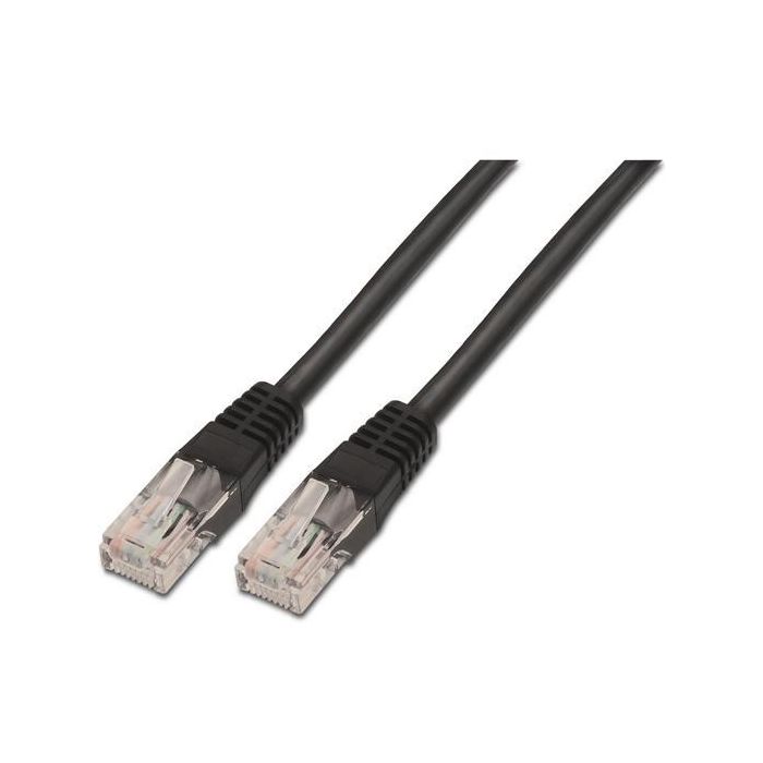 Aisens Cable De Red Latiguillo Rj45 Cat.6 Utp Awg24 Negro 0,5 M