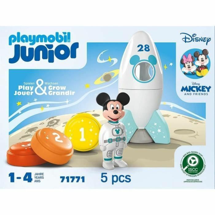 Playmobil 71771 Junior - Set Mickey Astronauta con Cohete Disney, Juguete de Construcción de 5 Piezas para Niños a Partir de 12 Meses 2 Playmobil 71771 Junior - Set Mickey Astronauta con Cohete Disney, Juguete de Construcción de 5 Piezas para Niños a Partir de 12 Meses 2