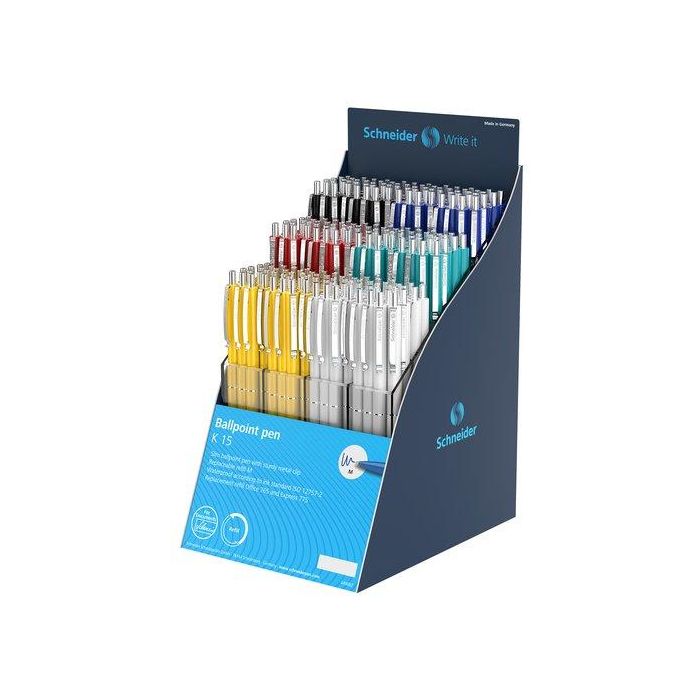 Boligrafo Schneider K-15 M Surtido Expositor De 216