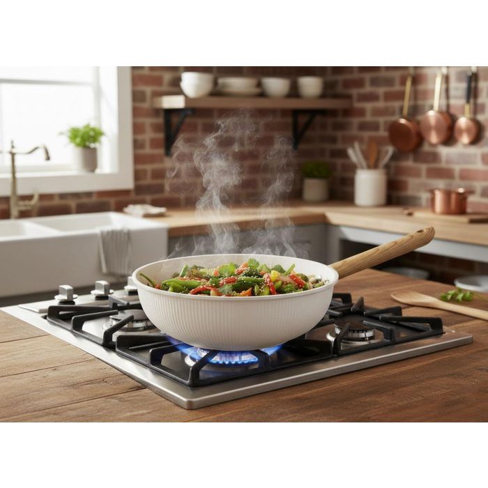 Inde Sarten Wok 26 cm Aluminio Fundido Inducción Daisy (6 Unidades) 2