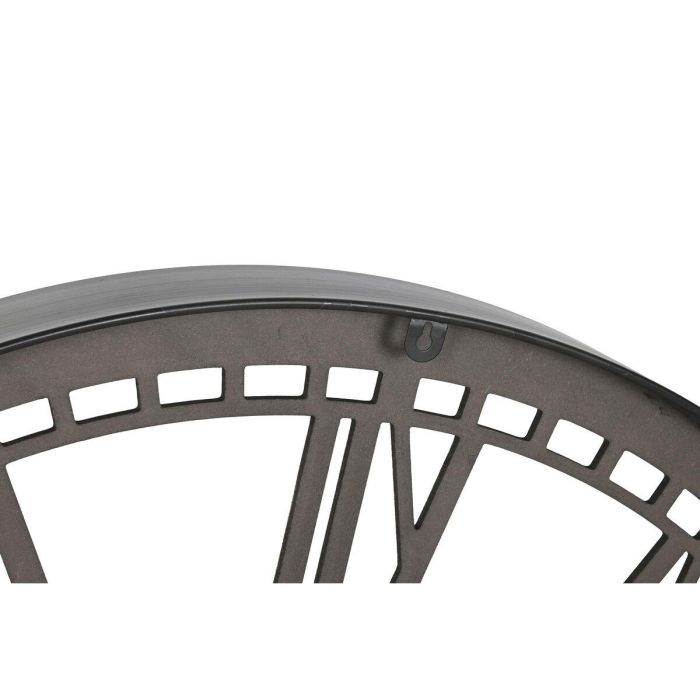 Reloj de Pared Home ESPRIT Negro Dorado Metal Cristal 100 x 9 x 100 cm 2