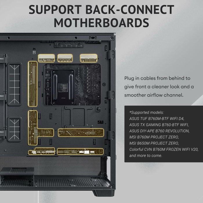 ANTEC FLUX SE Midi Tower para PC, Negro y Madera 20