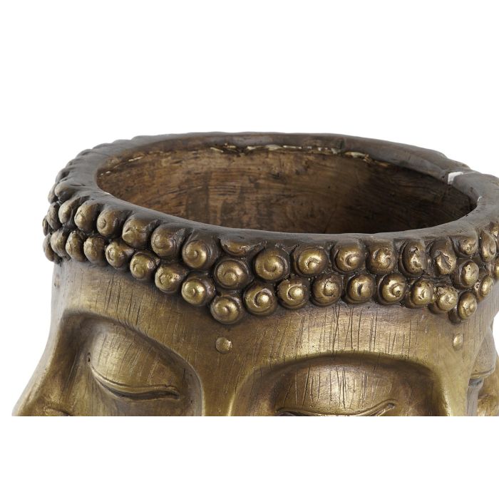 DKD Home Decor Macetero Oriental Dorado Magnesia Buda 34 x 30 x 30 cm 1