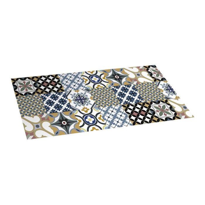 Cintacor - Stor Planet Alfombra vinílica hidráulico 50x110 cm, PVC, antideslizante, azul estampado