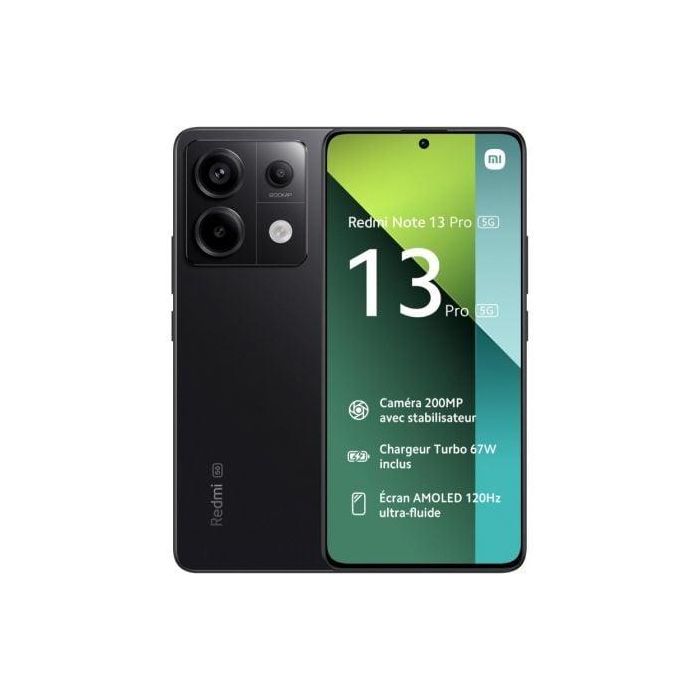 Smartphone Xiaomi Redmi Note 13 Pro NFC 8GB/ 256GB/ 6.67"/ 5G/ Negro Smartphone Xiaomi Redmi Note 13 Pro NFC 8GB/ 256GB/ 6.67"/ 5G/ Negro