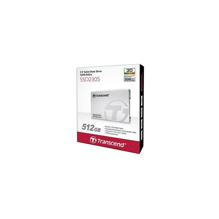 TRANSCEND SSD230S 512GB SSD 3D 6.4cm 2.5 inch SATA III 6Gb/s TLC aluminium case ohne Rahmen 1 TRANSCEND SSD230S 512GB SSD 3D 6.4cm 2.5 inch SATA III 6Gb/s TLC aluminium case ohne Rahmen 1