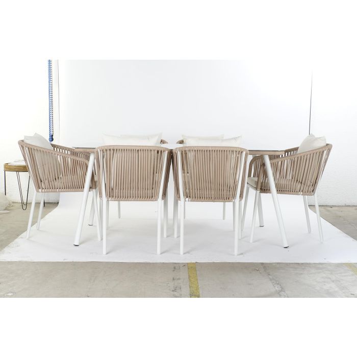 Conjunto de Mesa con Sillas DKD Home Decor Beige 78 cm 163 x 95 x 6 cm 7
