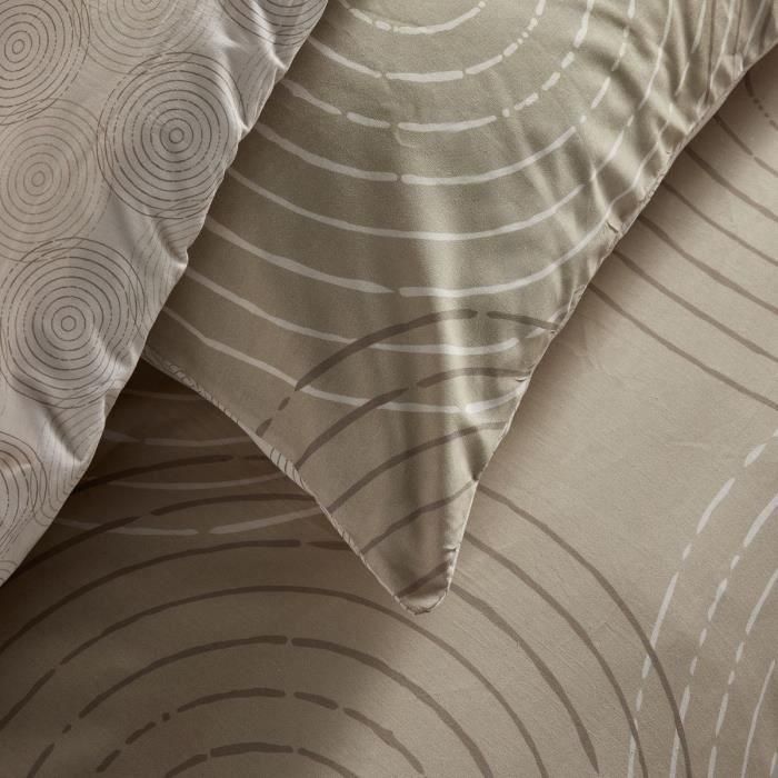 Juego de cama - TODAY Crazy - Estampado gráfico - 2 personas - 220 x 240 cm - Beige 3