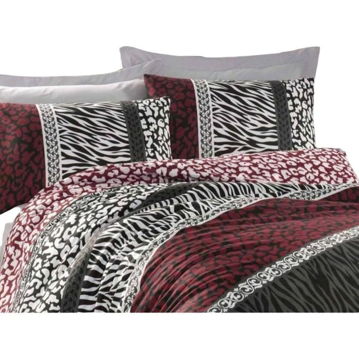 Juego de Cama ASI8681875492156 - Funda Nórdica 220x240 cm + 2 Fundas Almohada 60x60 cm - 100% Algodón Reforzado - Rojo