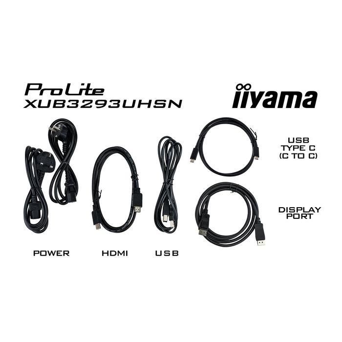 iiyama XUB3293UHSN-B5 Monitor LCD 32'' (81.3cm) IPS UHD (3840x2160) 4ms HDMI DisplayPort USB-C Negro 7 iiyama XUB3293UHSN-B5 Monitor LCD 32'' (81.3cm) IPS UHD (3840x2160) 4ms HDMI DisplayPort USB-C Negro 7