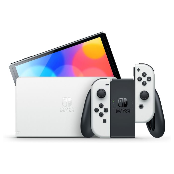 Nintendo Switch OLED Blanca - Consola de Videojuegos con Pantalla OLED de 7 Pulgadas y 64 GB Nintendo Switch OLED Blanca - Consola de Videojuegos con Pantalla OLED de 7 Pulgadas y 64 GB