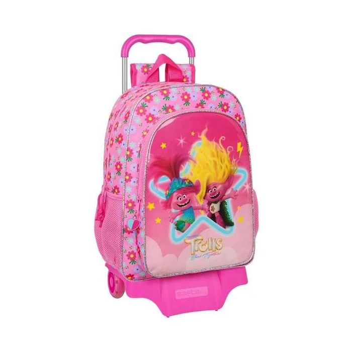 Mochila Escolar con Ruedas Trolls Rosa 33 x 42 x 14 cm 2 Mochila Escolar con Ruedas Trolls Rosa 33 x 42 x 14 cm 2