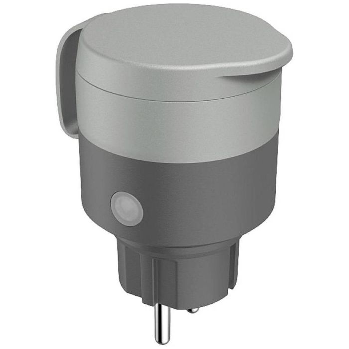 Hama Enchufe Exterior Inteligente WiFi 10A 2300W Gris, Compatible con Alexa, Google Assistant y Siri