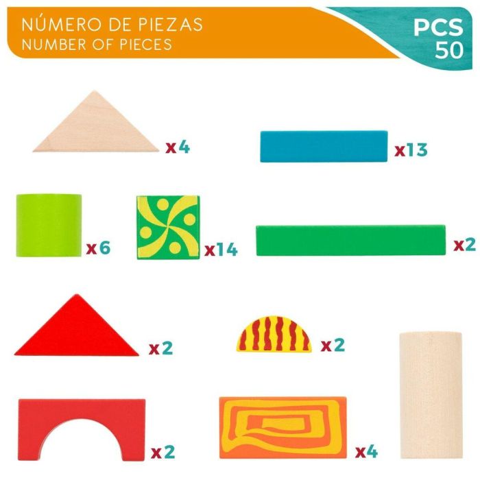 Juego de Construcción Woomax 50 Piezas (6 Unidades) 3 Juego de Construcción Woomax 50 Piezas (6 Unidades) 3
