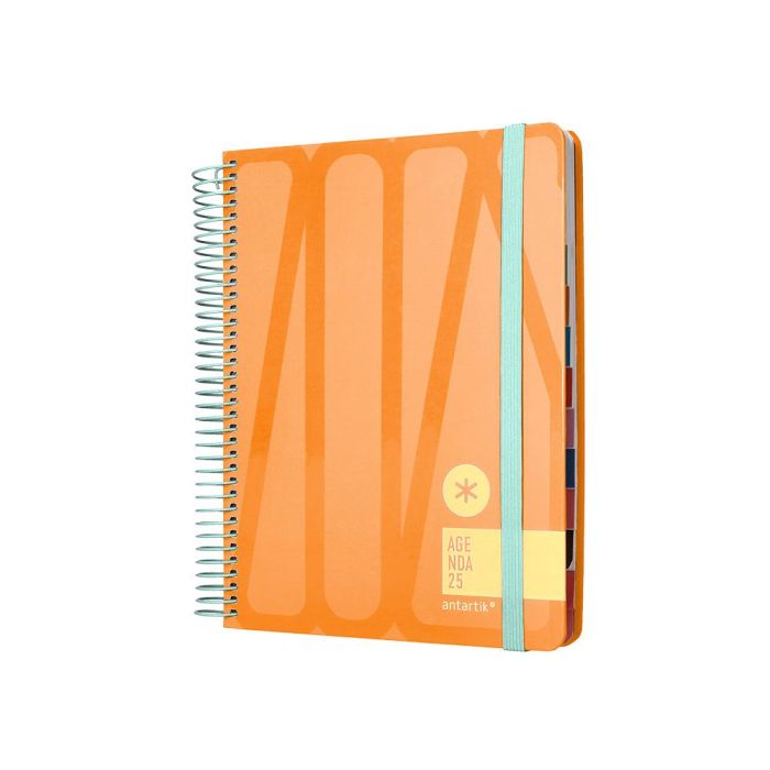 Agenda Espiral Antartik Bold A5+ 2025 Dia Pagina Colores Azul Y Melocoton Surtidos Papel 80 gr 8 unidades 3