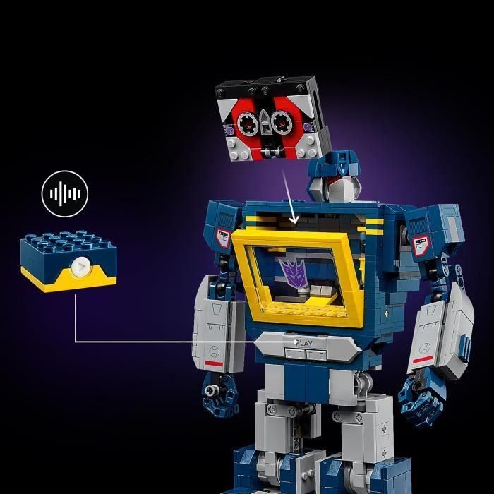 LEGO Icons 10358 Transformers: Soundwave - Set de construcción para adultos - Modelo 3