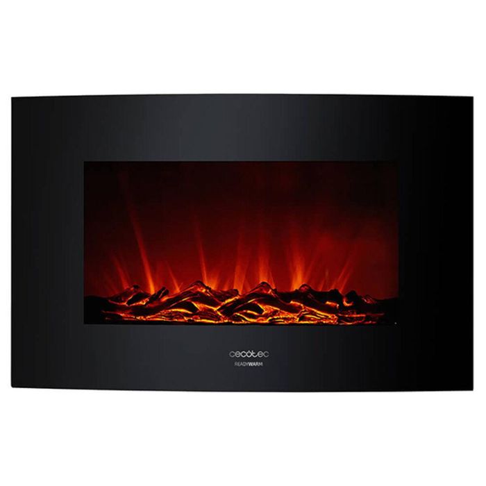 Chimenea Eléctrica Decorativa de Pared Cecotec Warm 3500 Curved Flames 2000W