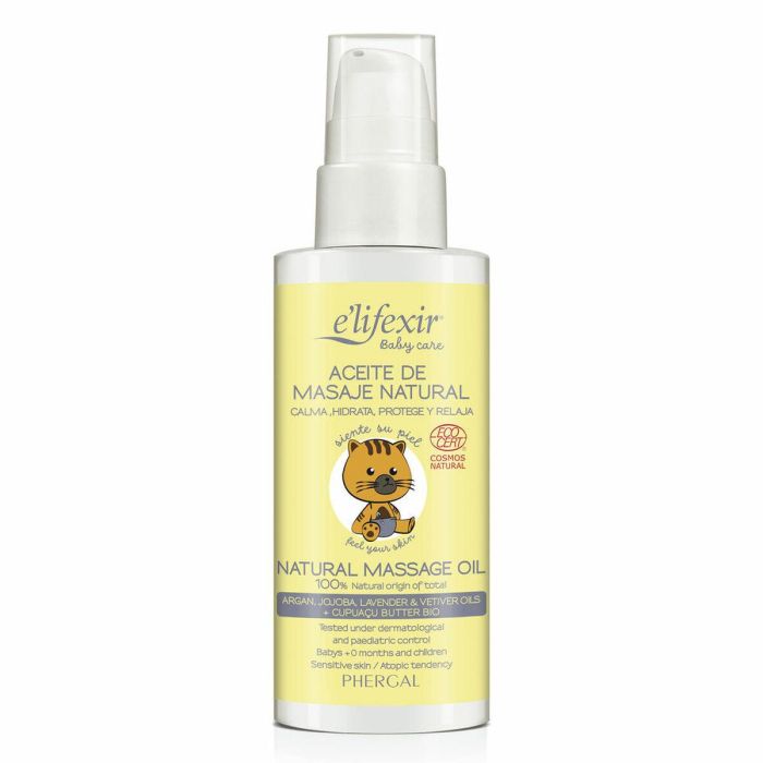 E'Lifexir Aceite Seco de Masaje para Bebés 125 ml - Hidratante, Relajante, Piel Sensible y Atópica, con Almendras, Argán y Jojoba E'Lifexir Aceite Seco de Masaje para Bebés 125 ml - Hidratante, Relajante, Piel Sensible y Atópica, con Almendras, Argán y Jojoba