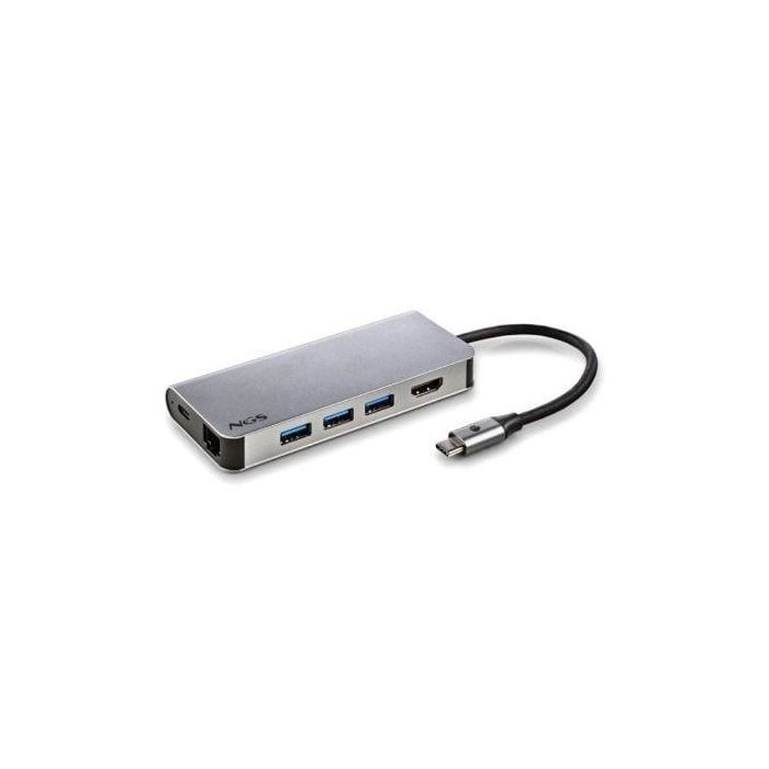 Docking USB Tipo-C NGS WonderDock8/ 3xUSB/ 1xUSB Tipo-C DP/ 1xHDMI/ 1xRJ45/ 1xLector Tarjetas SD Docking USB Tipo-C NGS WonderDock8/ 3xUSB/ 1xUSB Tipo-C DP/ 1xHDMI/ 1xRJ45/ 1xLector Tarjetas SD