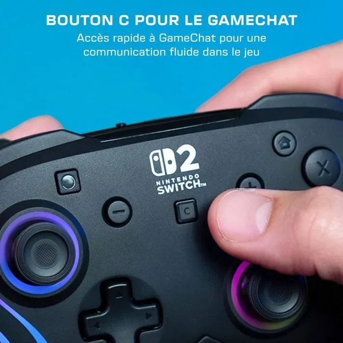 Turtle Beach Gamepad Afterglow Wave RGB Inalámbrico para Nintendo Switch 2 - Negro
