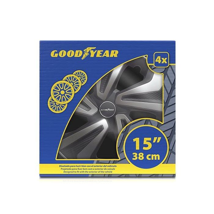 Goodyear Tapacubos Montreal GOD9085 Bicolor 15" Negro-Plata 4 Unidades 3