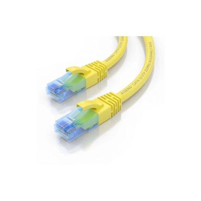 AISENS - CABLE DE RED LATIGUILLO RJ45 CAT.6 UTP AWG26 CCA, AMARILLO, 3.0M