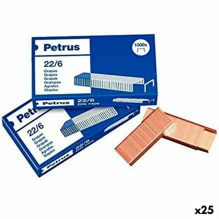 Grapas Petrus 22/6 6 mm (25 Unidades) Grapas Petrus 22/6 6 mm (25 Unidades)