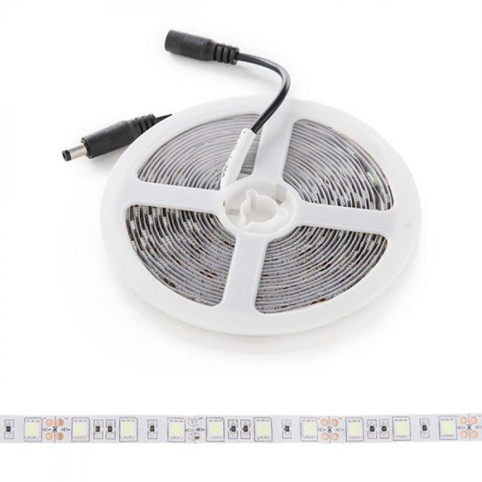 Tira LED SMD5050 300 LEDs Azul Hielo 5 Metros 60W 2100Lm 12V IP65 Exterior Adhesiva 3M Cortable 40.000h CA-5050-300-IP65-IB 1