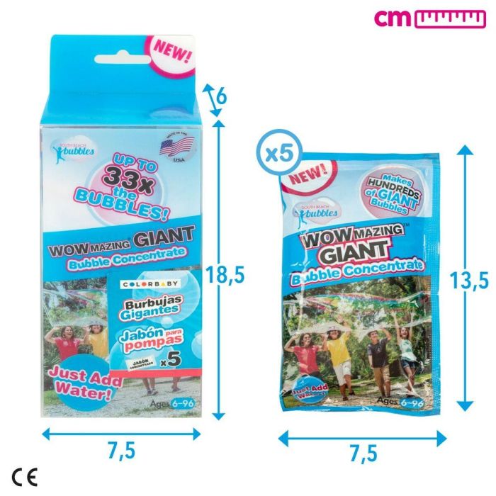 Líquido para pompas de jabón WOWmazing 7,5 x 13,5 x 2 cm (20 Unidades) 1 Líquido para pompas de jabón WOWmazing 7,5 x 13,5 x 2 cm (20 Unidades) 1