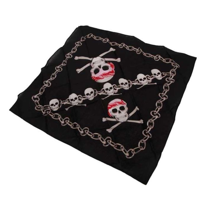 Pañuelo pirata con calavera 35 x 35 cm 1 Pañuelo pirata con calavera 35 x 35 cm 1