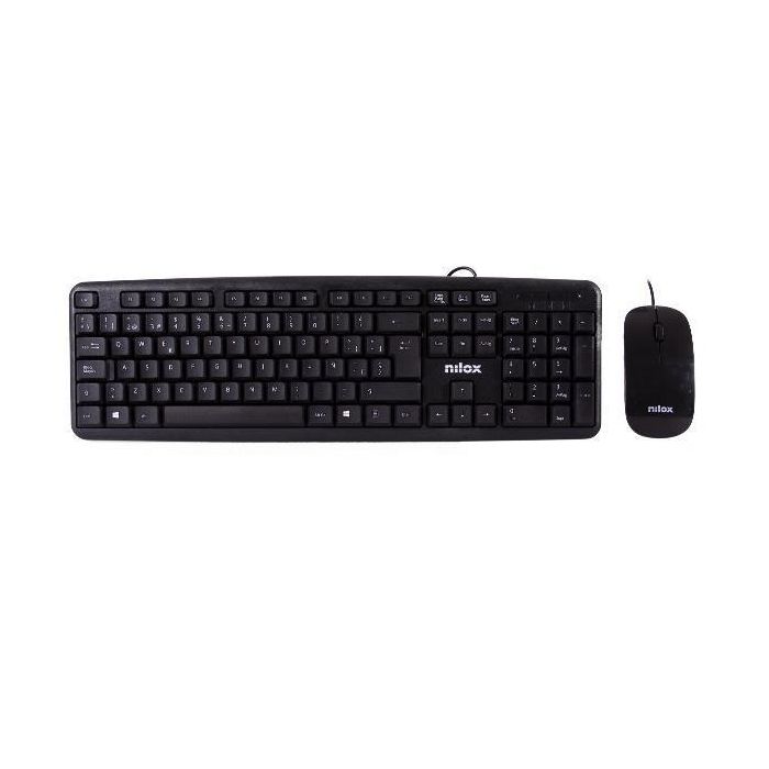 Nilox Combo Teclado + Ratón Flat Cable Usb Negro Nilox Combo Teclado + Ratón Flat Cable Usb Negro