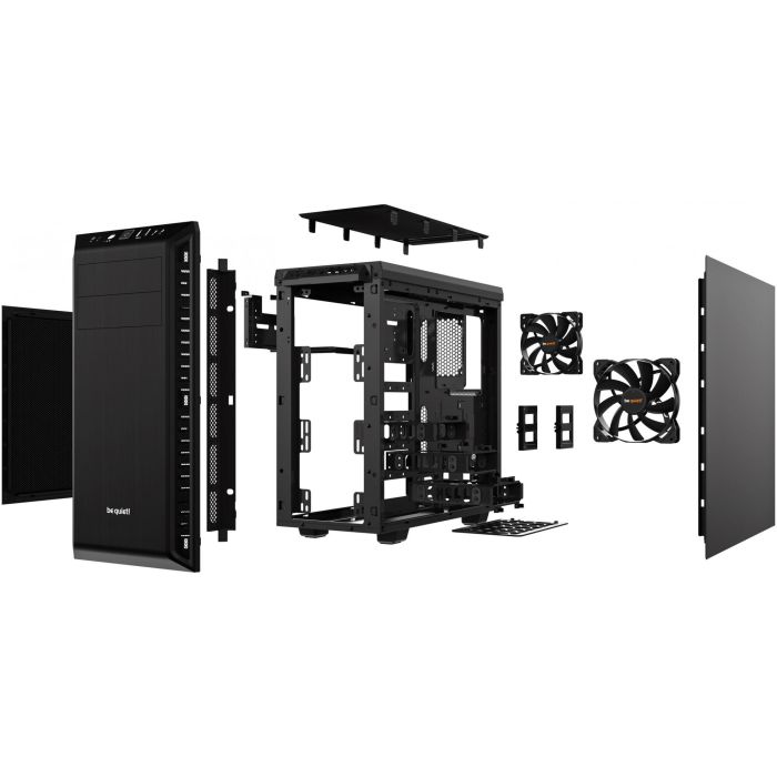 be quiet! PURE BASE 600 Torre PC Midi Gaming Negra - Caja de PC ATX, micro ATX, Mini-ITX para Juegos 4