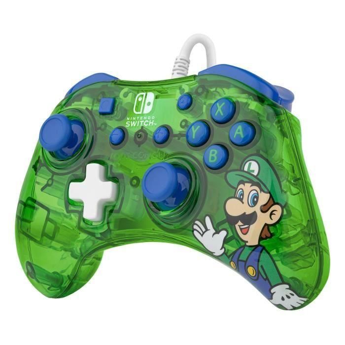 Gamepad - Rock Candy - Super Mario LUIGI - Con cable - Colores brillantes - Ergonómico 4