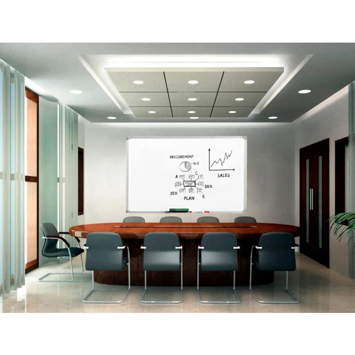 Q-connect Pizarra Blanca Melamina Marco Aluminio 120x90 cm 5 Q-connect Pizarra Blanca Melamina Marco Aluminio 120x90 cm 5