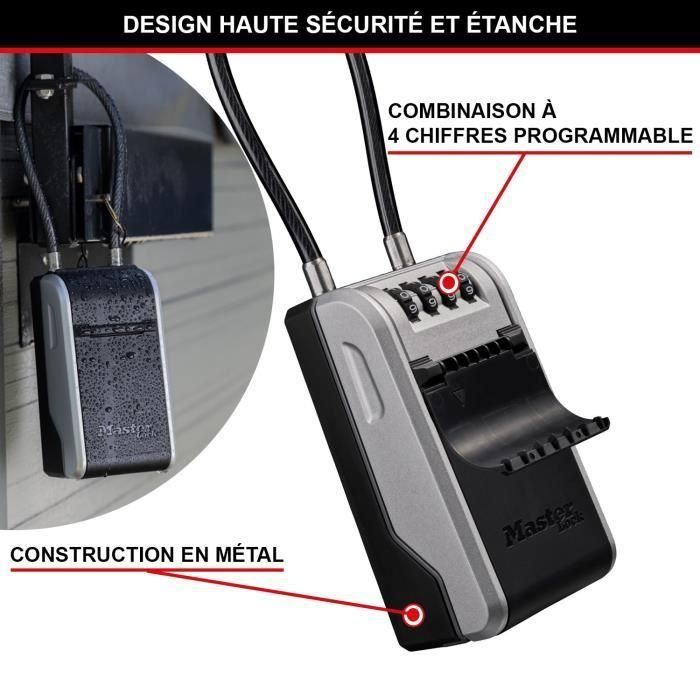 MASTER LOCK - Caja de llaves exterior con asa - Nuevo diseño - Gran Capacidad - Alta Seguridad - 19,6 x 7,6 x 5,6 cm 3 MASTER LOCK - Caja de llaves exterior con asa - Nuevo diseño - Gran Capacidad - Alta Seguridad - 19,6 x 7,6 x 5,6 cm 3